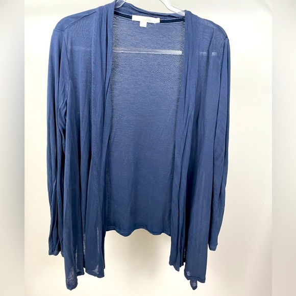 BLUE KNIT CARDIGAN - Picture 1 of 3